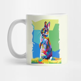 Rabbit Wpap Art Mug